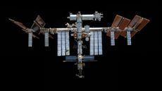 An image of the ISS floating in space